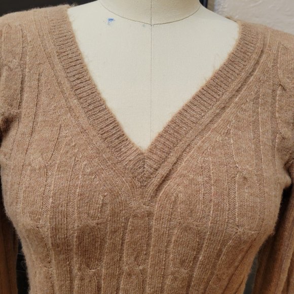 Abercombie and Fitch midi sweater dress tan, camel size M - Picture 4 of 5